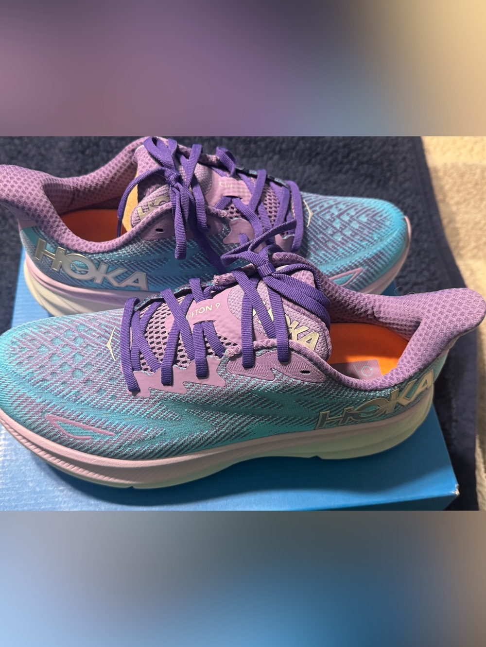 Hoka Women's Athletic Running Shoes - Purple & Teal